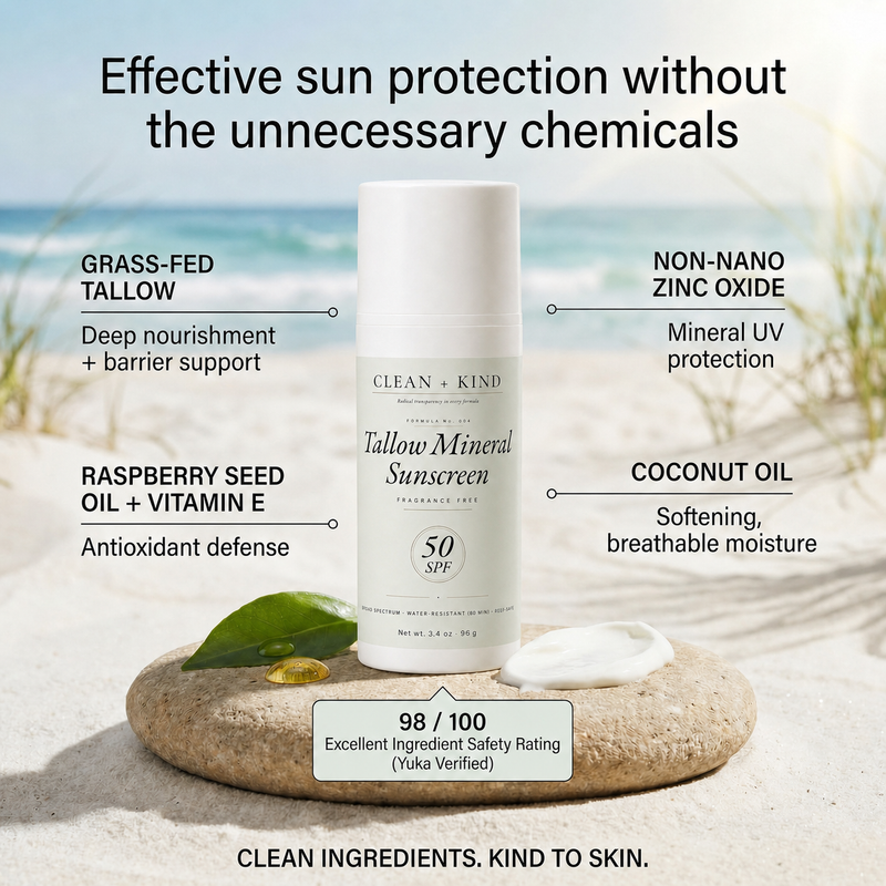 Tallow Mineral Sunscreen SPF 50 – Broad Spectrum UVA/UVB