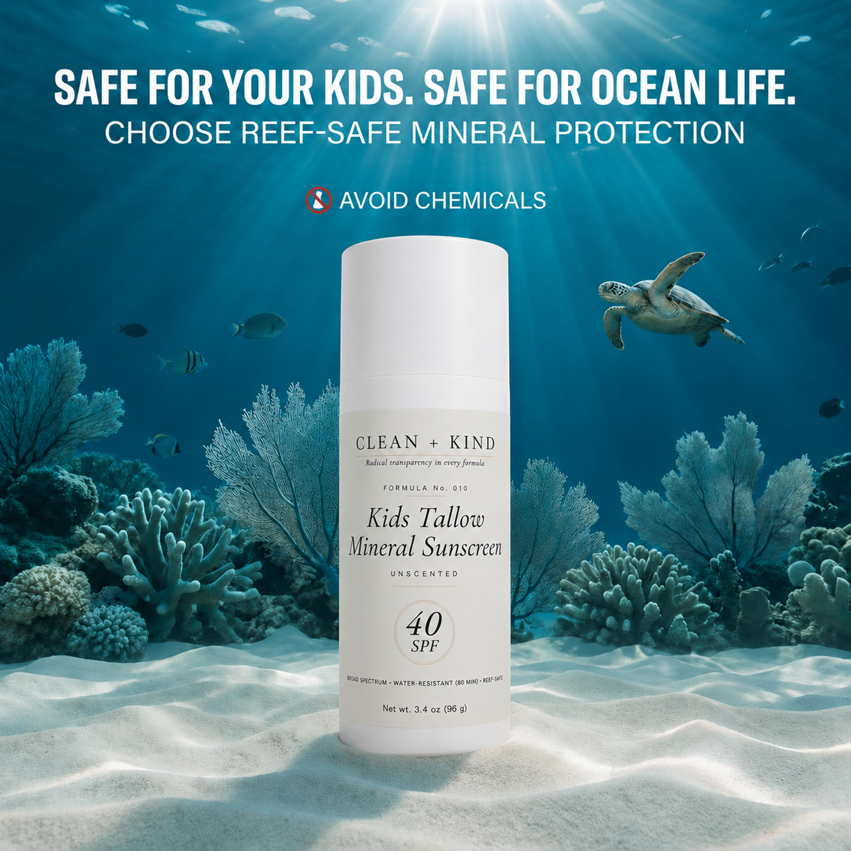 Kids Mineral Sunscreen SPF 40 for Sensitive Skin