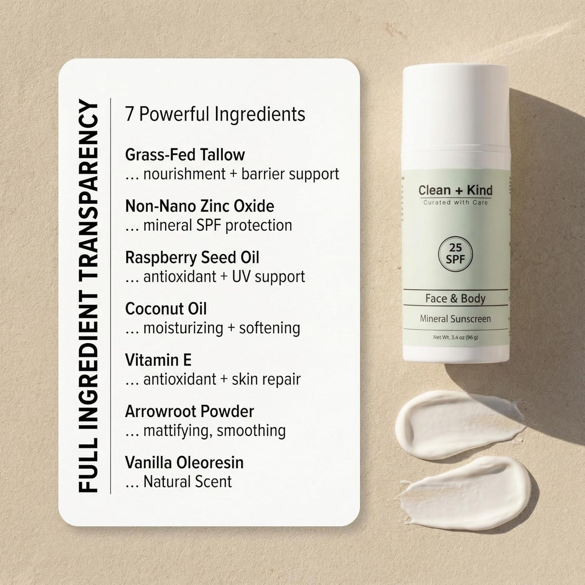 Tallow Sunscreen SPF 25